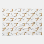 Linge De Cuisine Motif de chien mignon italien de Greyhound avec no (Horizontal)
