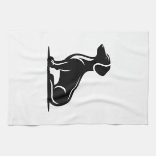Linge De Cuisine Motif de chien simple silhouette de chien de chass