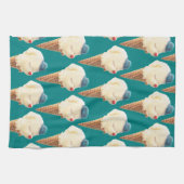 Linge De Cuisine Motif de chiot à crème glacée (Horizontal)