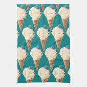 Linge De Cuisine Motif de chiot à crème glacée (Vertical)