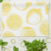 Linge De Cuisine Motif de citron à main (Plié)