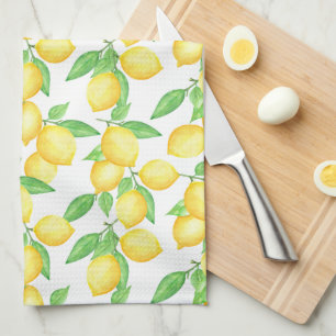 Linge De Cuisine Motif de citron agrumes méditerranéen