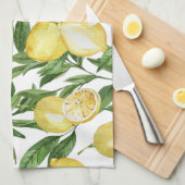 Linge De Cuisine Motif de citrons et citrons d'été (Quart Plié)