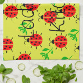 Linge De Cuisine Motif de coccinelle (Plié)