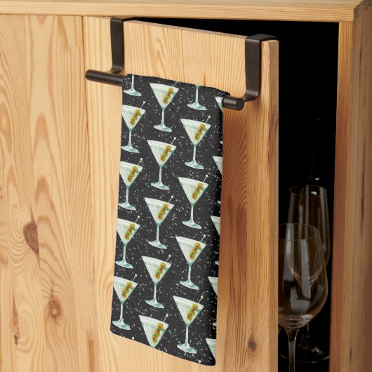 Linge De Cuisine Motif de cocktail Martini (Pliage en tiers)