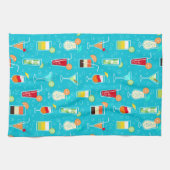 Linge De Cuisine Motif de cocktail sur l'arrière - plan turquoise (Horizontal)