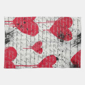 Linge De Cuisine Motif de cœur moderne avec fond de script (1) (Horizontal)