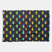 Linge De Cuisine Motif de coeur Rainbow 8 Bit (Horizontal)