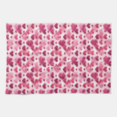 Linge De Cuisine Motif de cœurs roses (Horizontal)