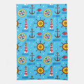 Linge De Cuisine Motif de compas nautique (Vertical)