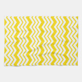 Linge De Cuisine Motif de conception de zigzag chevron blanc jaune  (Horizontal)