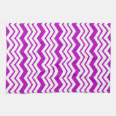 Linge De Cuisine Motif de conception de zigzag chevron blanc violet (Horizontal)