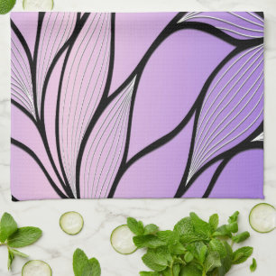 Linge De Cuisine Motif de congé créatif violet nacré