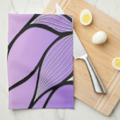 Linge De Cuisine Motif de congé créatif violet nacré (Quart Plié)