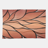 Linge De Cuisine Motif de congé de bronze de cuivre rustique (Horizontal)