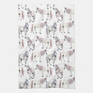 Linge De Cuisine Motif de conte de fées de licorne d'aquarelle
