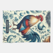 Linge De Cuisine Motif de coq de ferme Retro (Horizontal)