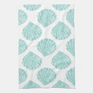 Linge De Cuisine Motif de coquillage de Seafoam