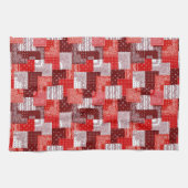 Linge De Cuisine Motif de couture patchwork bandana rouge (Horizontal)
