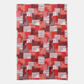 Linge De Cuisine Motif de couture patchwork bandana rouge (Vertical)
