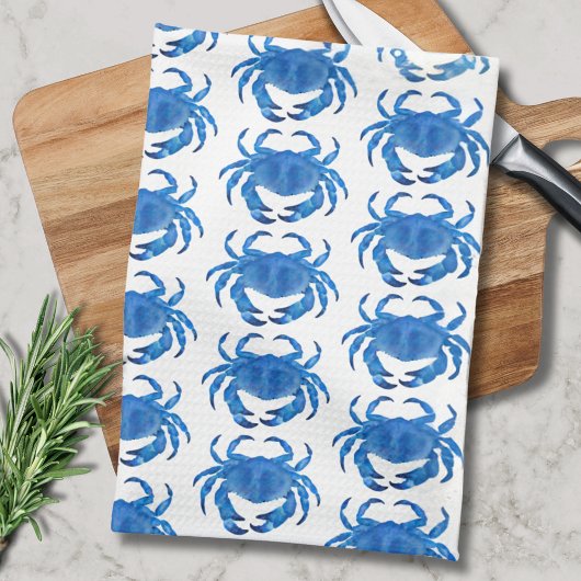 Linge De Cuisine Motif de crabe bleu