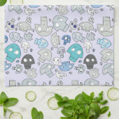 Linge De Cuisine Motif de crâne (Plié)