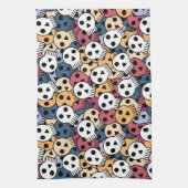 Linge De Cuisine Motif de crânes multicolores (Vertical)