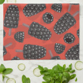 Linge De Cuisine Motif de crème glacée Blackberry et Blackberry (Plié)