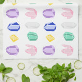 Linge De Cuisine Motif de cristaux colorés (Plié)