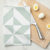 Linge De Cuisine Motif de cube géométrique cool Mint (Quart Plié)