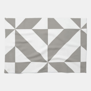 Linge De Cuisine Motif de cube géométrique gris argenté