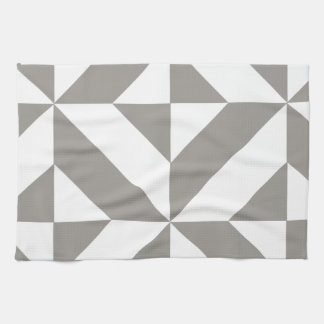 Linge De Cuisine Motif de cube géométrique gris argenté