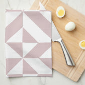 Linge De Cuisine Motif de cube géométrique Mauve (Quart Plié)