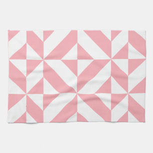 Linge De Cuisine Motif de cube géométrique Melon rose