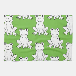 Linge De Cuisine Motif de de grenouille Motif vert mou