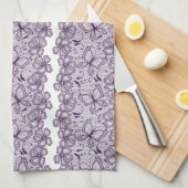 Linge De Cuisine Motif de dentelle avec des papillons (Quart Plié)