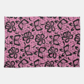 Linge De Cuisine motif de dentelle avec des papillons (Horizontal)