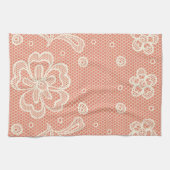 Linge De Cuisine Motif de dentelle, cru 4 de fleur (Horizontal)