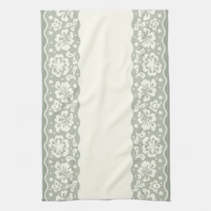 Linge De Cuisine Motif de dentelle, cru 5 de fleur