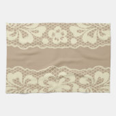 Linge De Cuisine Motif de dentelle, cru 7 de fleur (Horizontal)