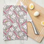 Linge De Cuisine Motif de dents d'arc-en-ciel (Quart Plié)