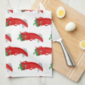 Linge De Cuisine Motif de dessin animé Red Pepper Diva (Quart Plié)