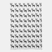 Linge De Cuisine Motif de dessin de chien de Boston Terrier noir et (Vertical)