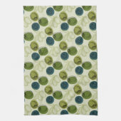 Linge De Cuisine Motif de dessin de croquis vert olive (Vertical)