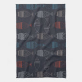 Linge De Cuisine Motif de dessin de poisson (Vertical)