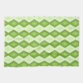 Linge De Cuisine Motif de diamant vert Chartreuse (Horizontal)