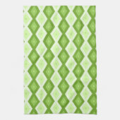 Linge De Cuisine Motif de diamant vert Chartreuse (Vertical)