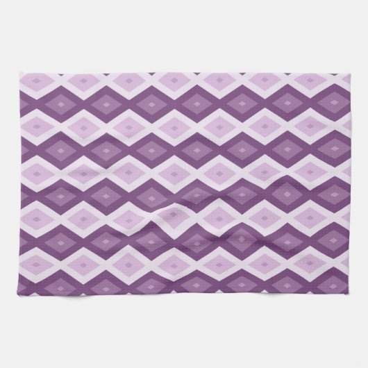 Linge De Cuisine Motif de diamant violet (Horizontal)