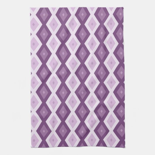 Linge De Cuisine Motif de diamant violet (Vertical)