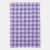 Linge De Cuisine Motif de diamants de Checker Violet (Vertical)